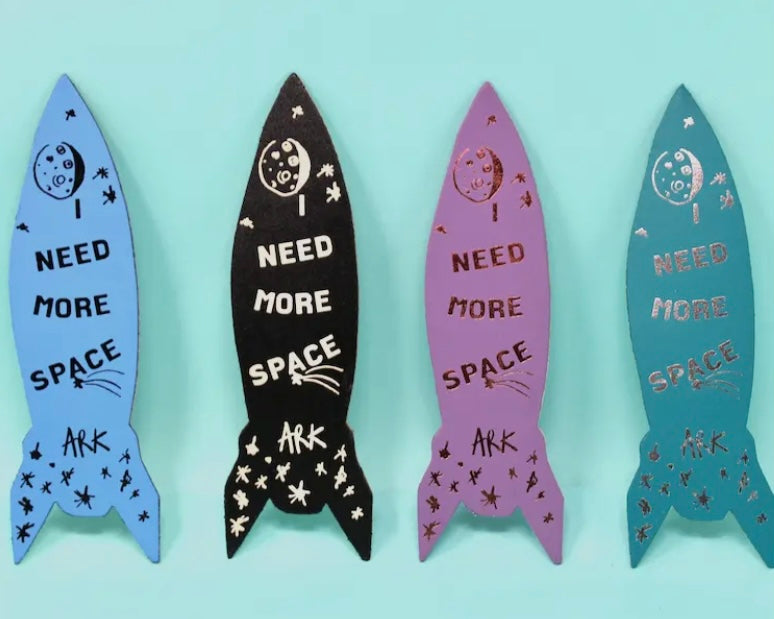 Rocket Leather Bookmark-Ark Colour Design-My Beautiful Caravan