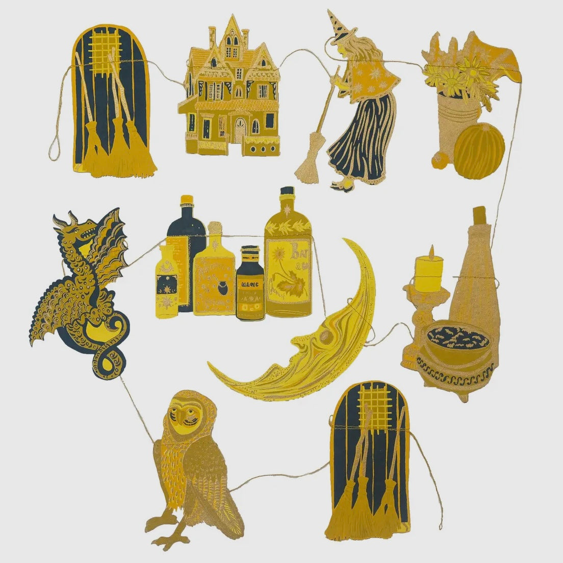 Samhain Halloween Paper Garland-East End Press-My Beautiful Caravan