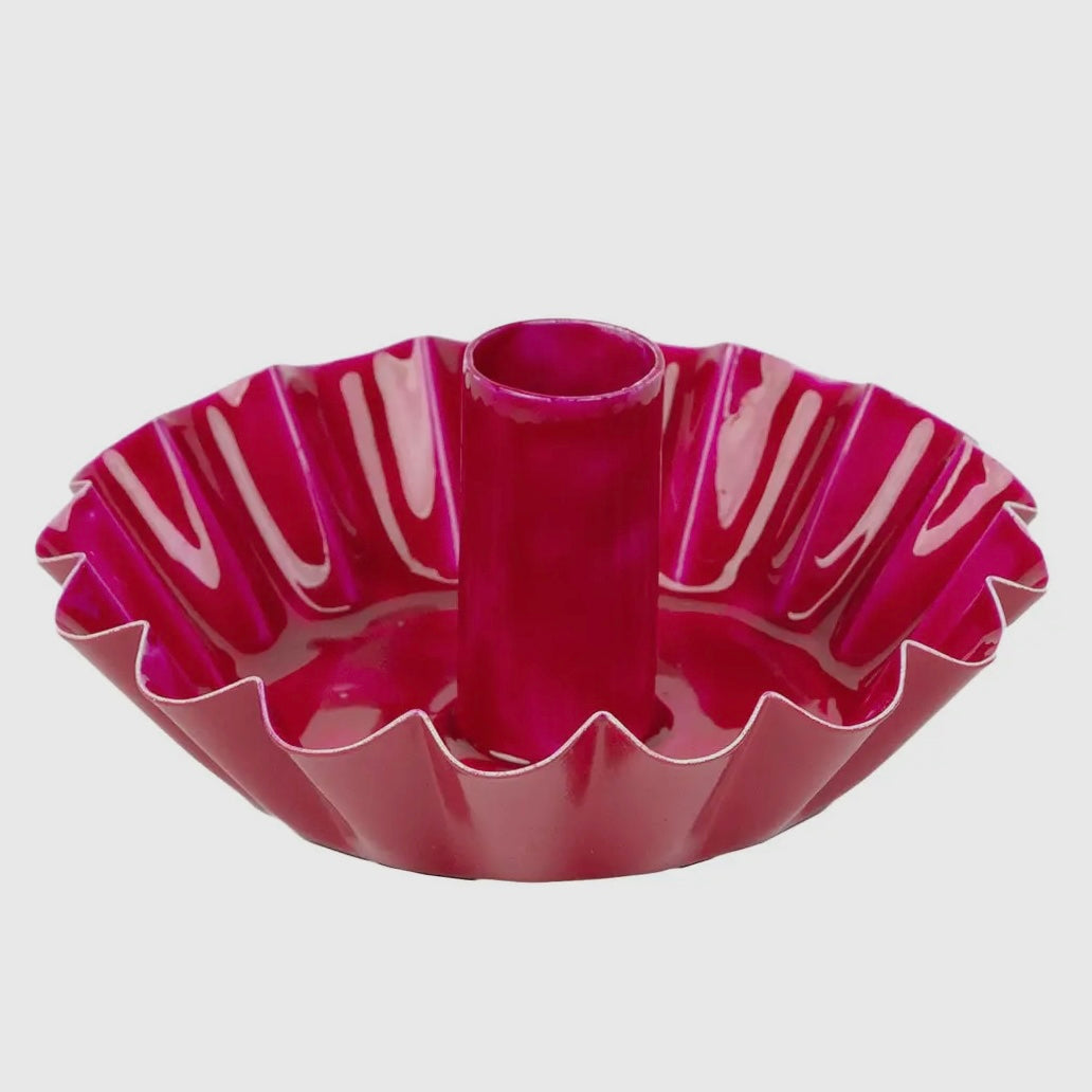 Scalloped Metal Candle Holder-Talking Tables-My Beautiful Caravan