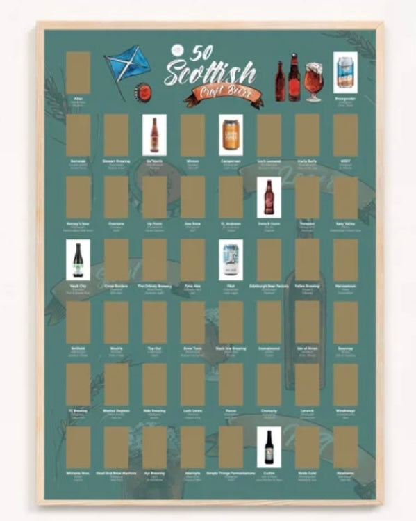 Scottish Scratch Off Poster-Scot Bucket List-My Beautiful Caravan