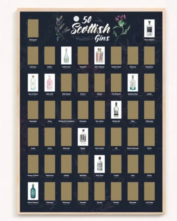 Scottish Scratch Off Poster-Scot Bucket List-My Beautiful Caravan