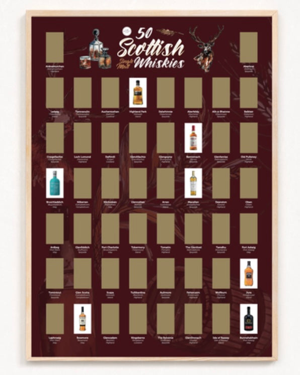 Scottish Scratch Off Poster-Scot Bucket List-My Beautiful Caravan