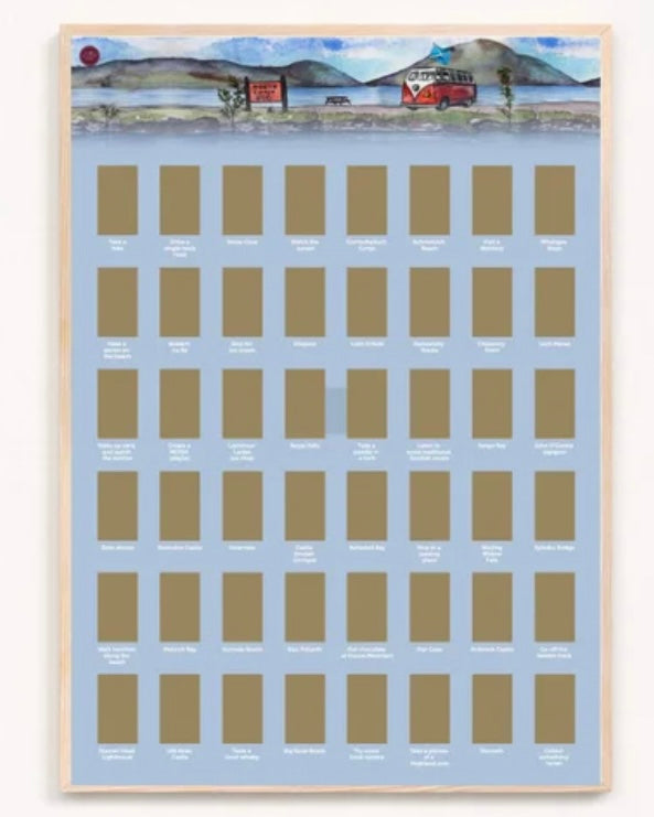 Scottish Scratch Off Poster-Scot Bucket List-My Beautiful Caravan