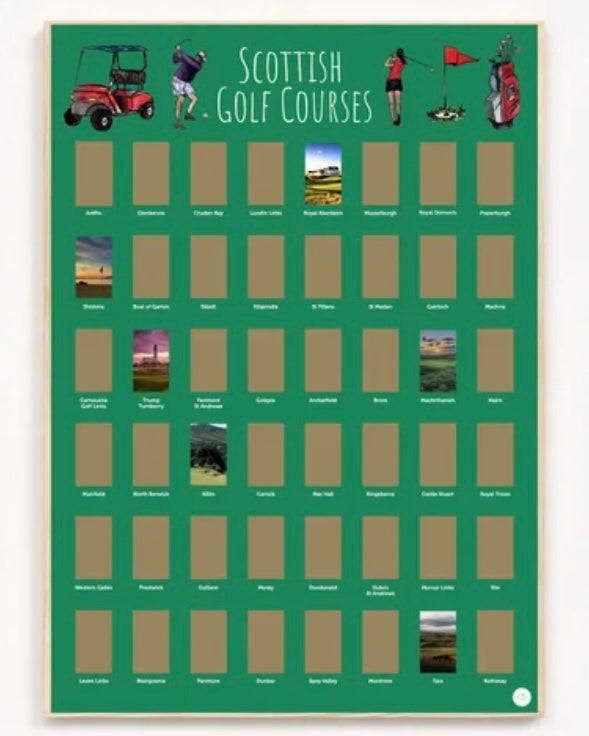 Scottish Scratch Off Poster-Scot Bucket List-My Beautiful Caravan
