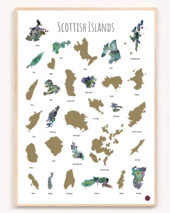 Scottish Scratch Off Poster-Scot Bucket List-My Beautiful Caravan