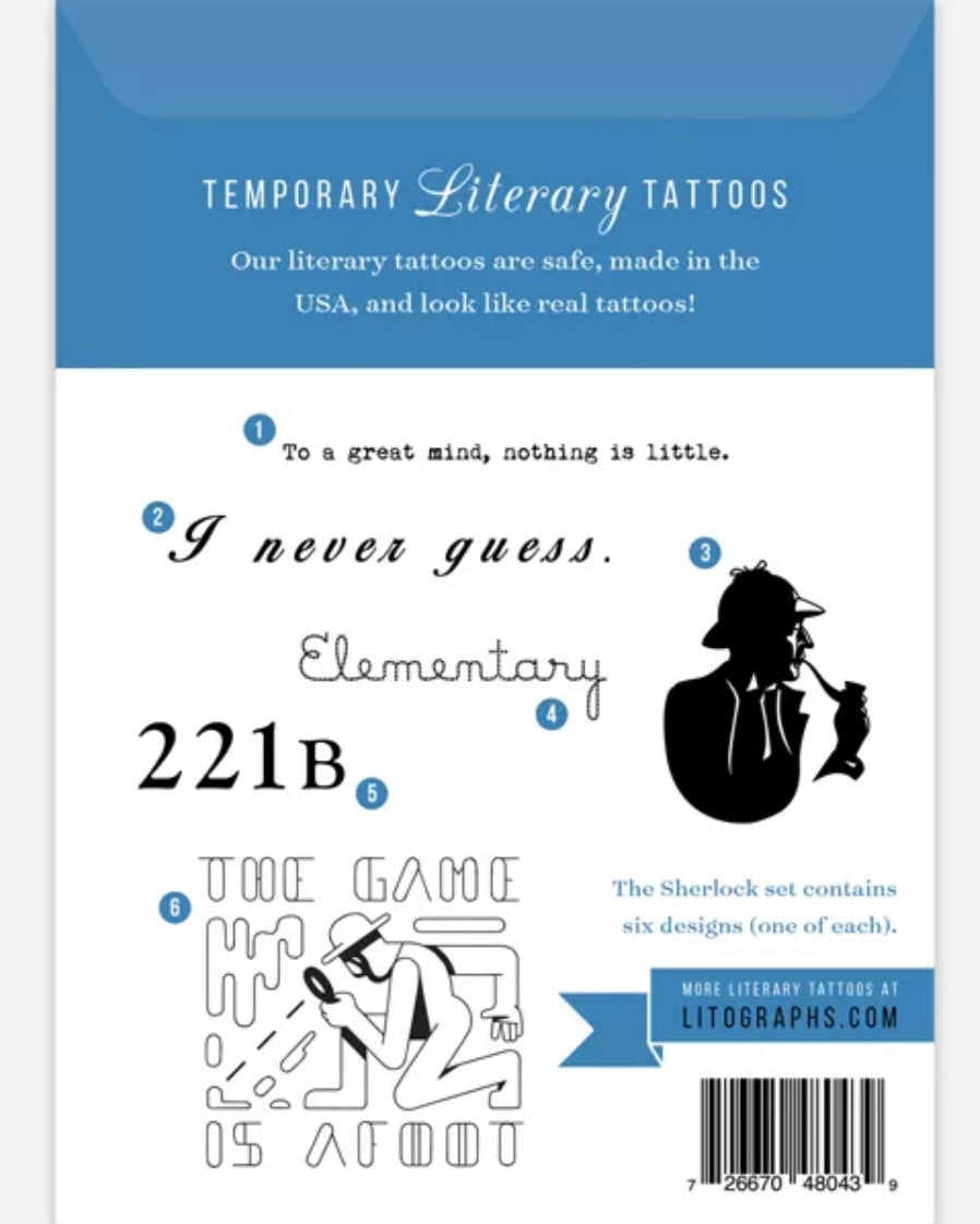 Sherlock Holmes Temporary Tattoos-Turnaround-My Beautiful Caravan