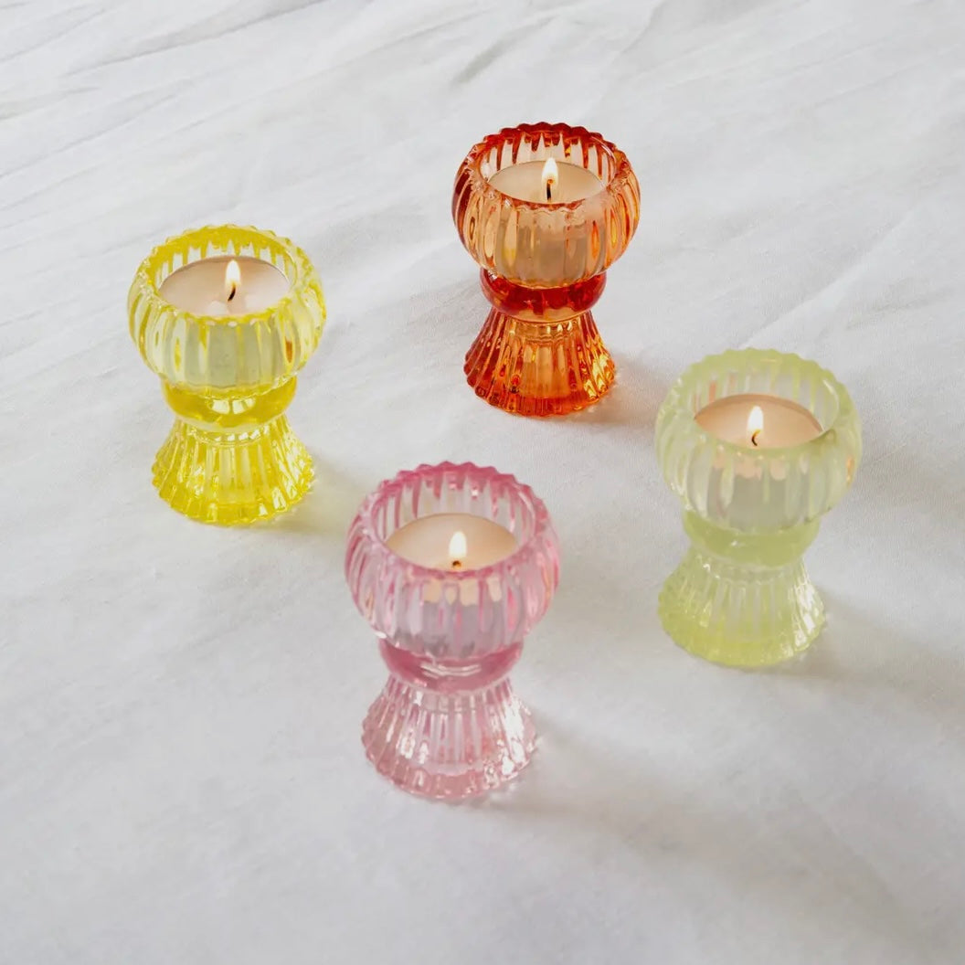 Small Glass Candle Holder-Talking Tables-My Beautiful Caravan
