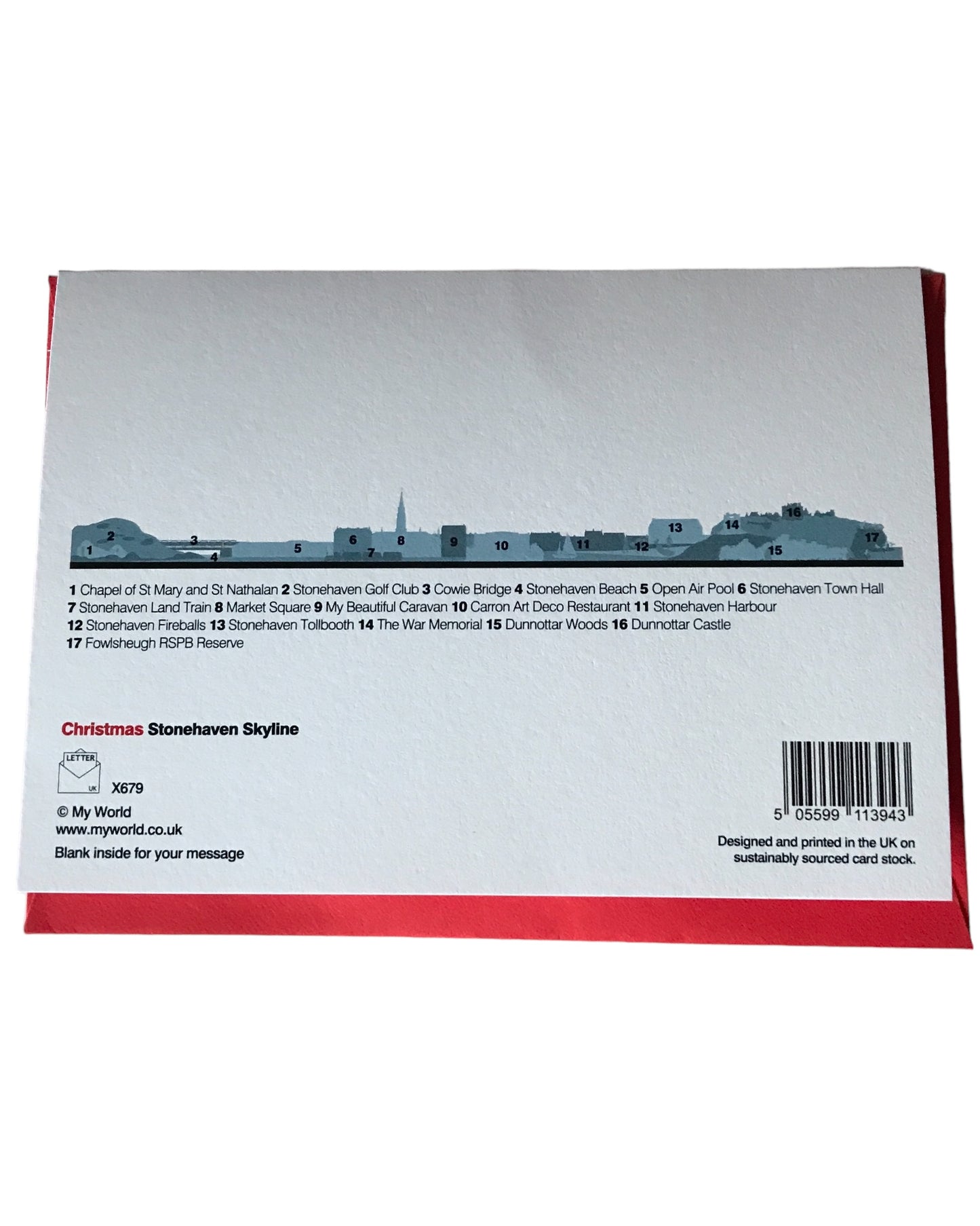 Stonehaven Christmas White Skyline Card-My World-My Beautiful Caravan
