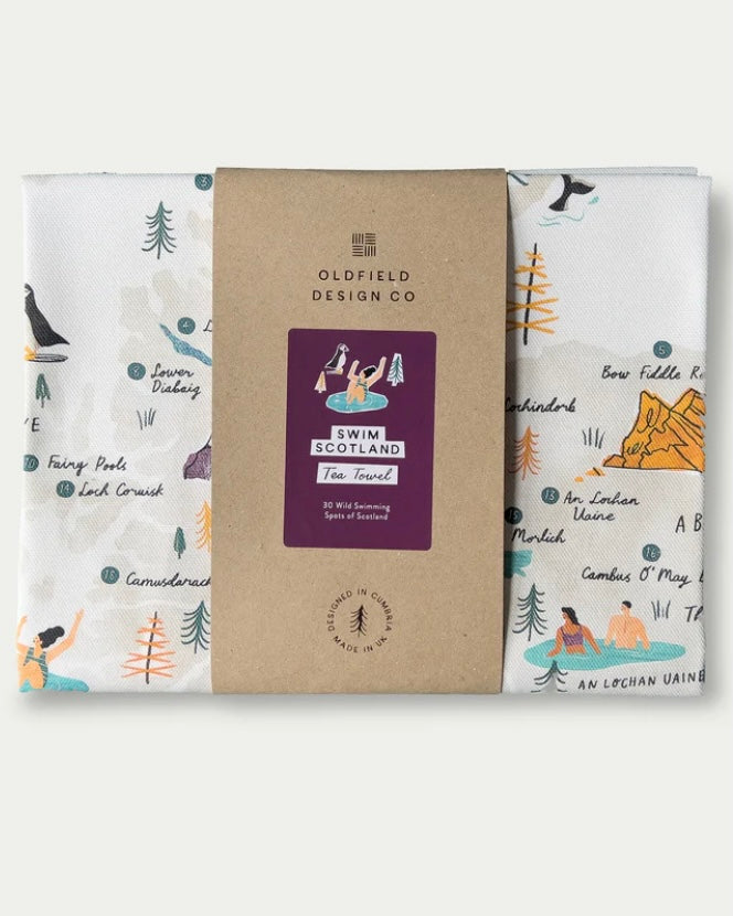 Swim Scotland Tea Towel-Oldfield Design Co-My Beautiful Caravan