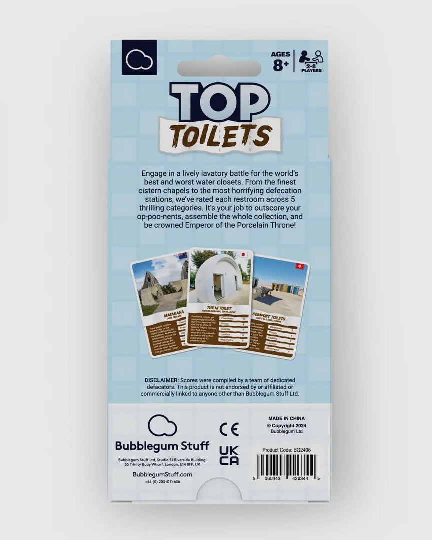 Top Toilets Card Game-Bubblegum Stuff UK-My Beautiful Caravan