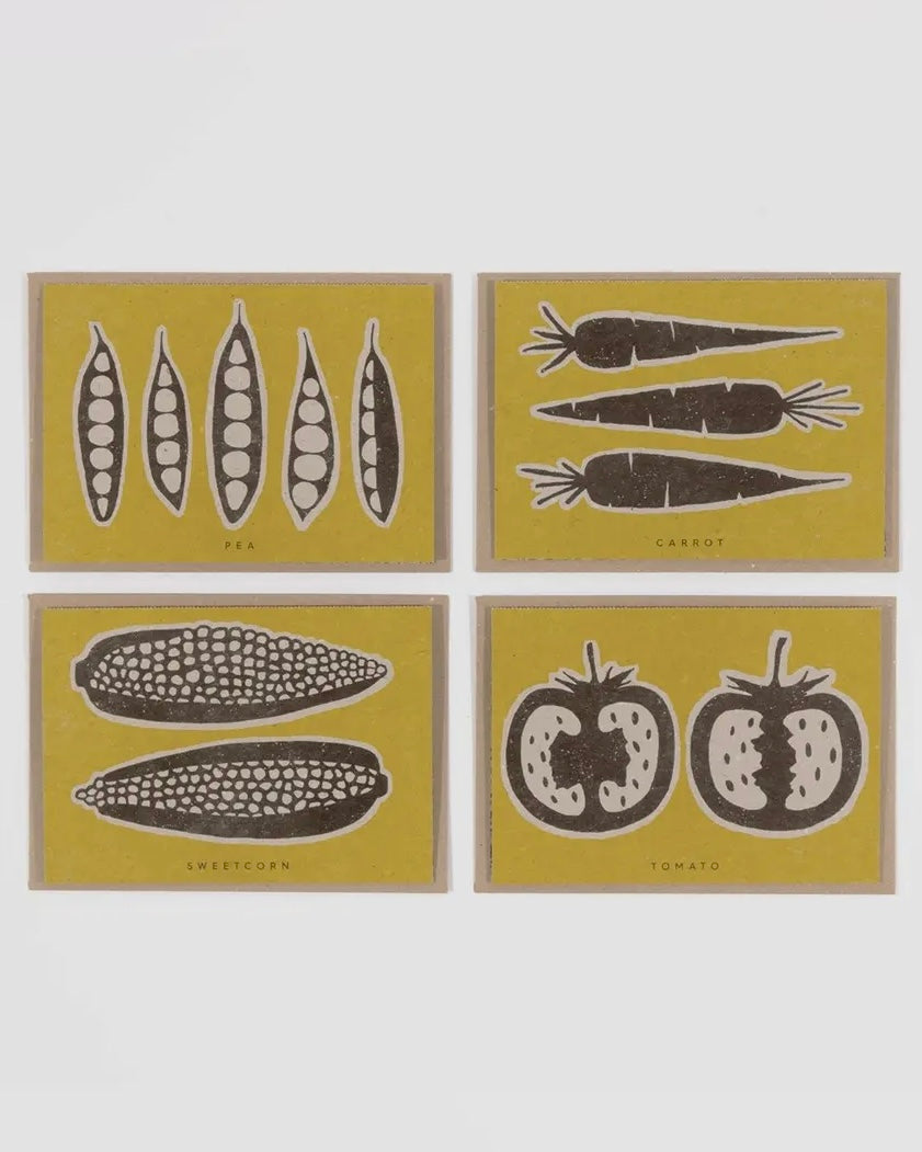 Vegan Veg Recipe Notecards (x4)-Studio Wald-My Beautiful Caravan