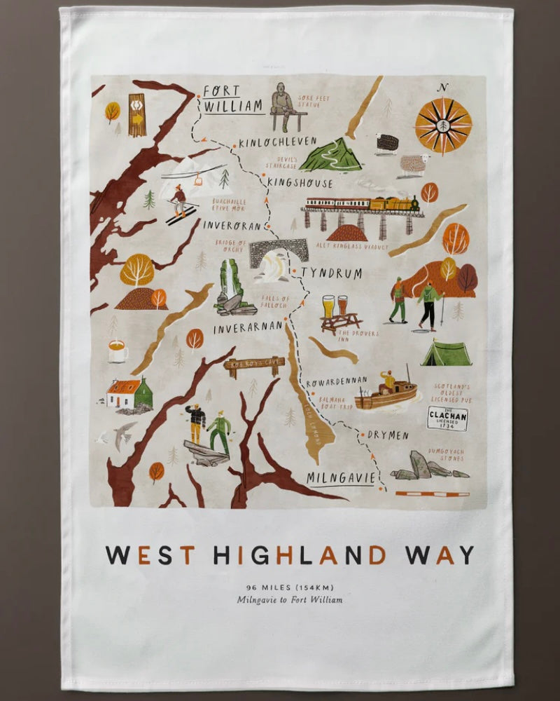 West Highland Way Tea Towel-Oldfield Design Co-My Beautiful Caravan