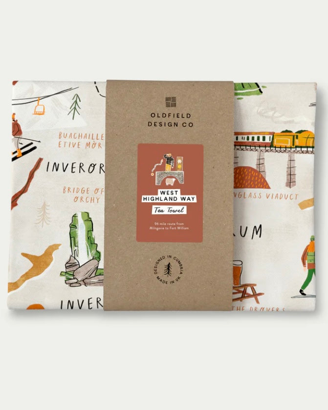 West Highland Way Tea Towel-Oldfield Design Co-My Beautiful Caravan