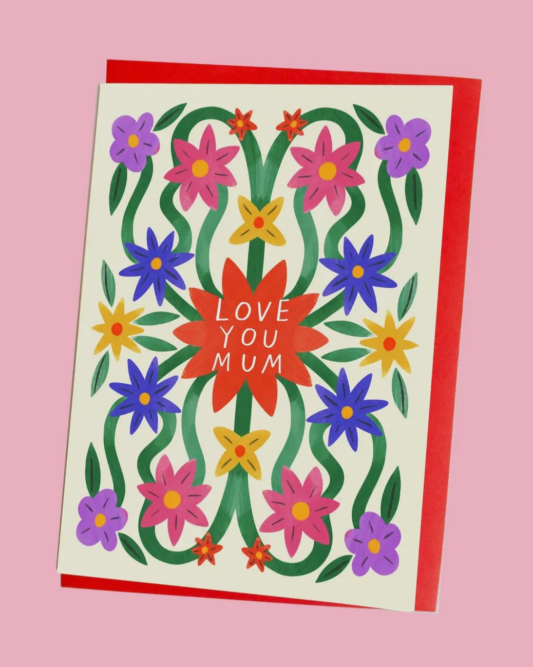 Wild Garden Love You Mum Card-Kitty Kenda-My Beautiful Caravan