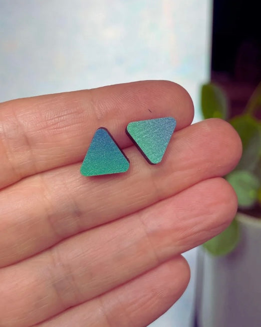 Wooden Stud Earrings-Izzy Daze-My Beautiful Caravan