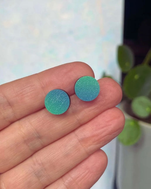 Wooden Stud Earrings-Izzy Daze-My Beautiful Caravan