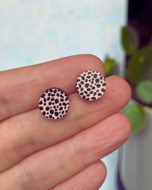 Wooden Stud Earrings-Izzy Daze-My Beautiful Caravan