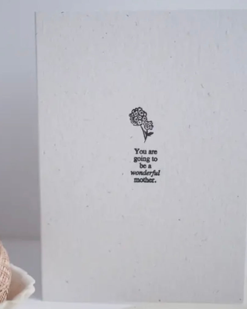 You Are Going To Be A Wonderful Mother Card-Soch & Co-My Beautiful Caravan