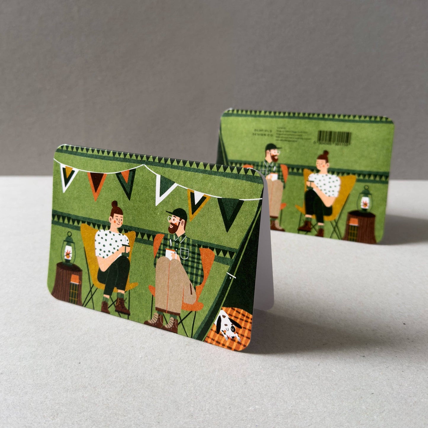 Green Tent Greetings Card