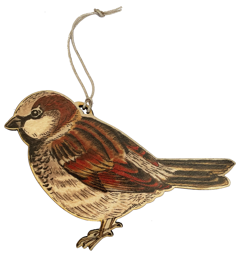 Sparrow Garden Bird Christmas Decoration