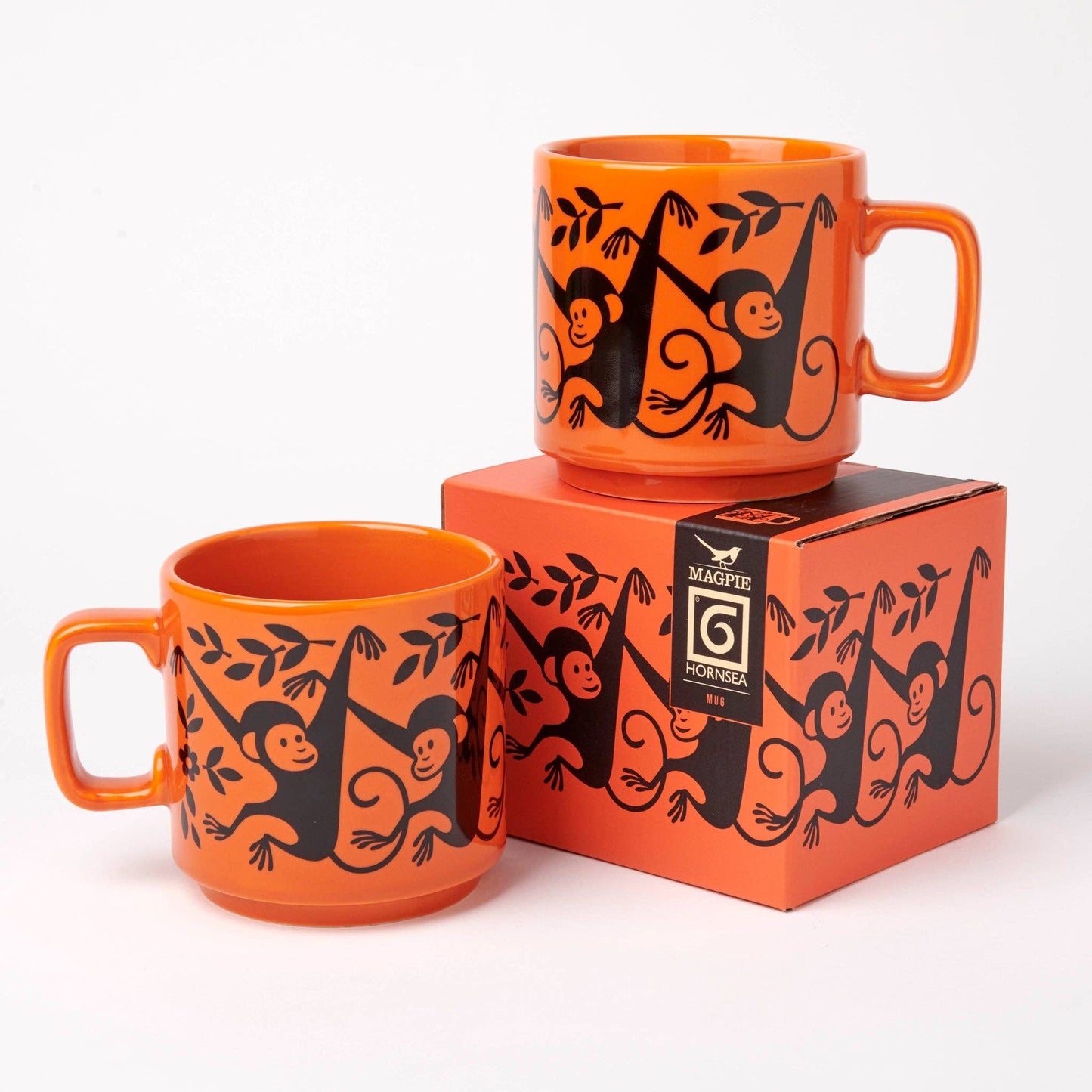 Hornsea Monkey Mug-Magpie-