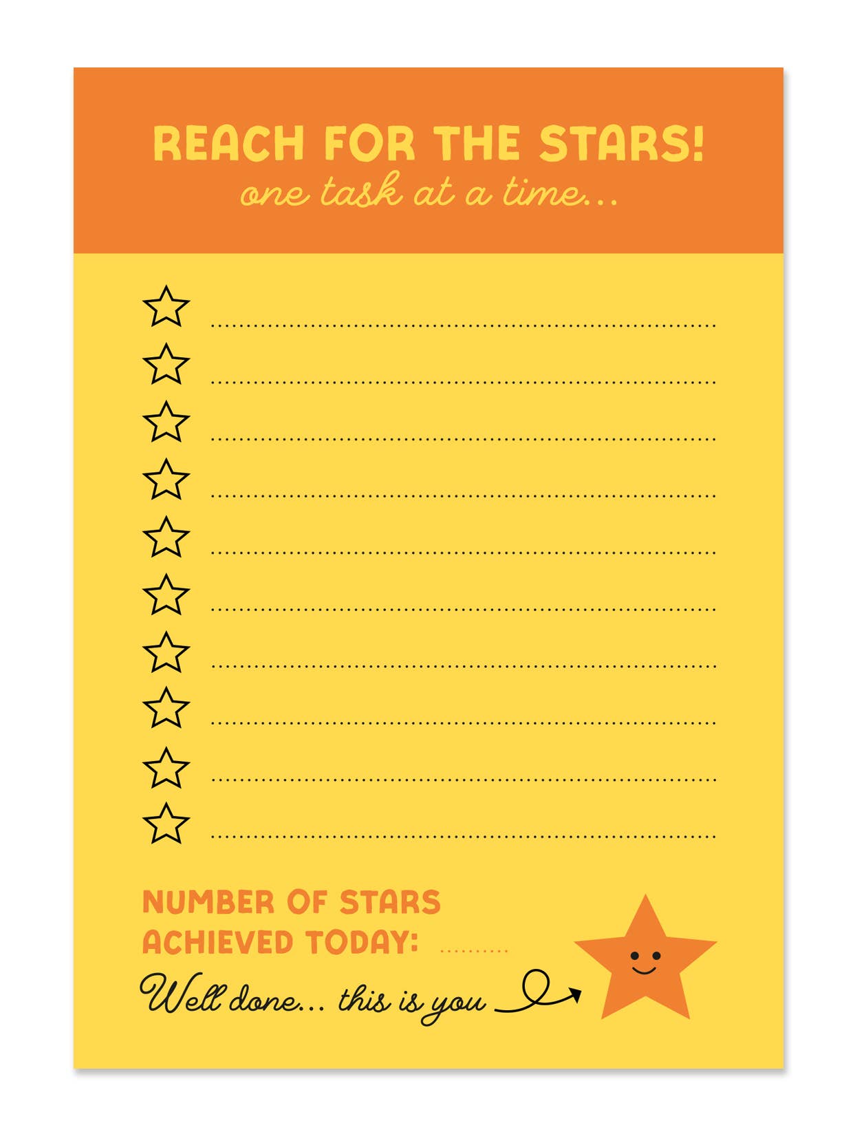 Reach For The Stars List Pad