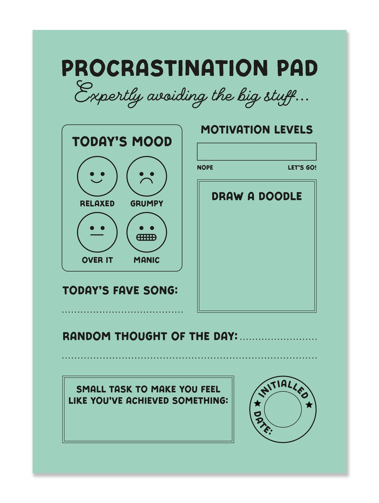 Procrastination Note Pad