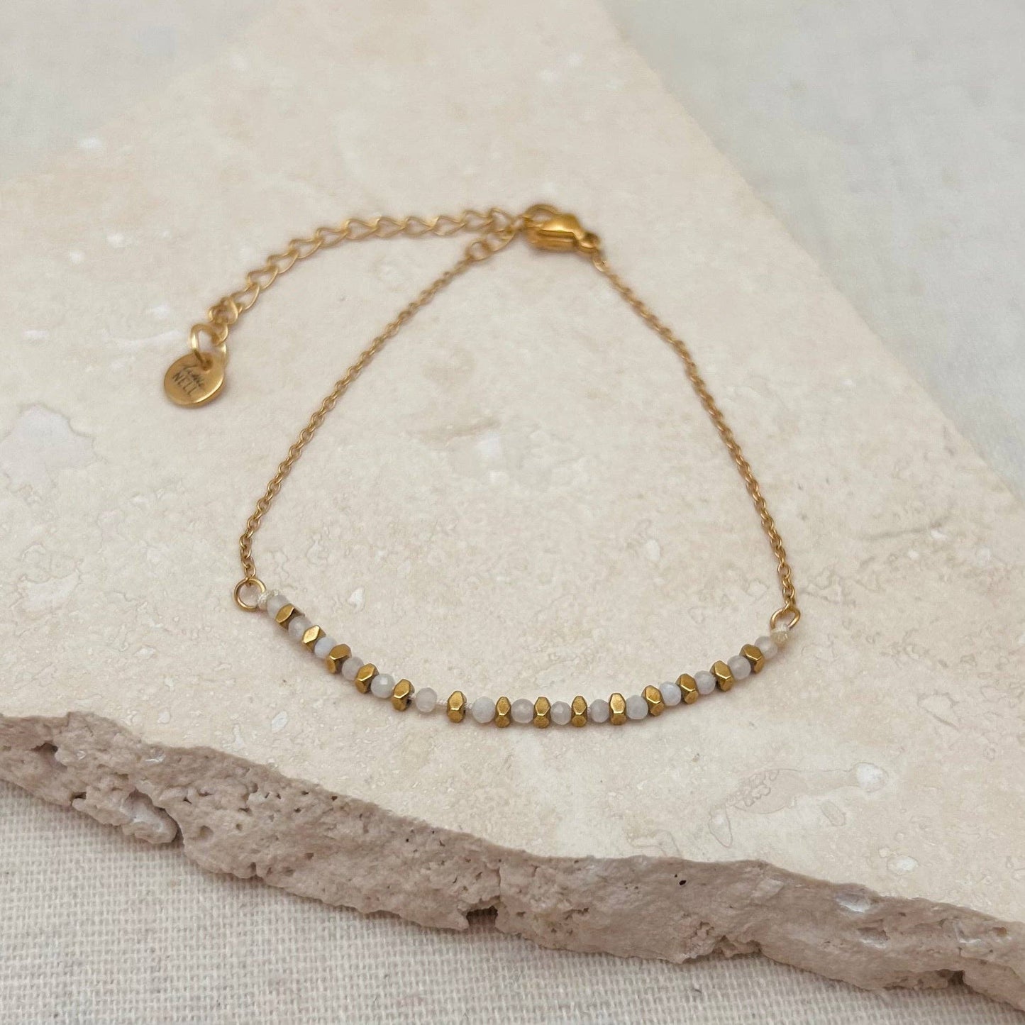 Moonstone Bead Bracelet