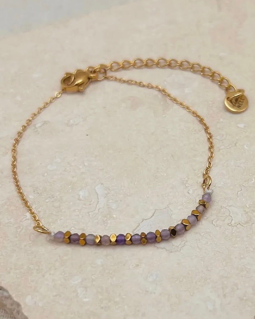 Amethyst Bead Bracelet