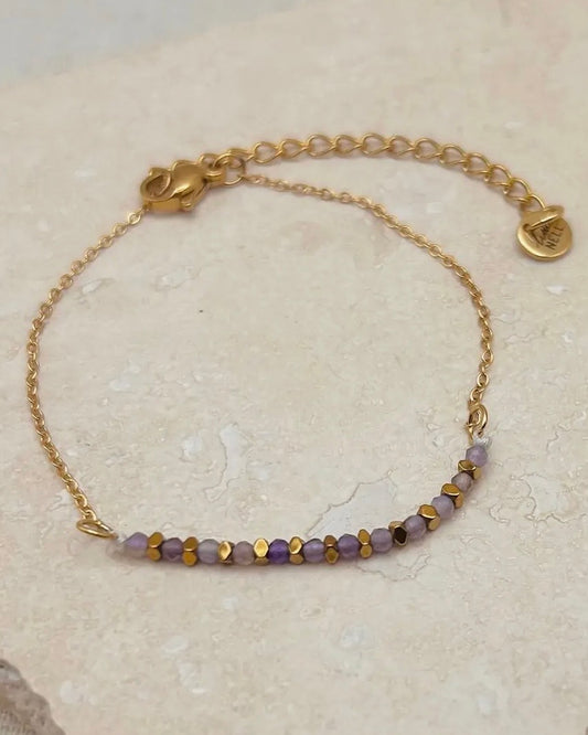Amethyst Bead Bracelet