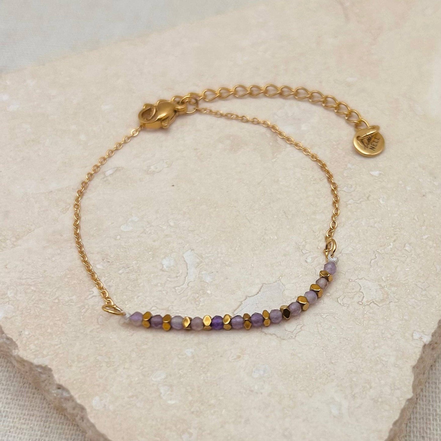 Amethyst Bead Bracelet