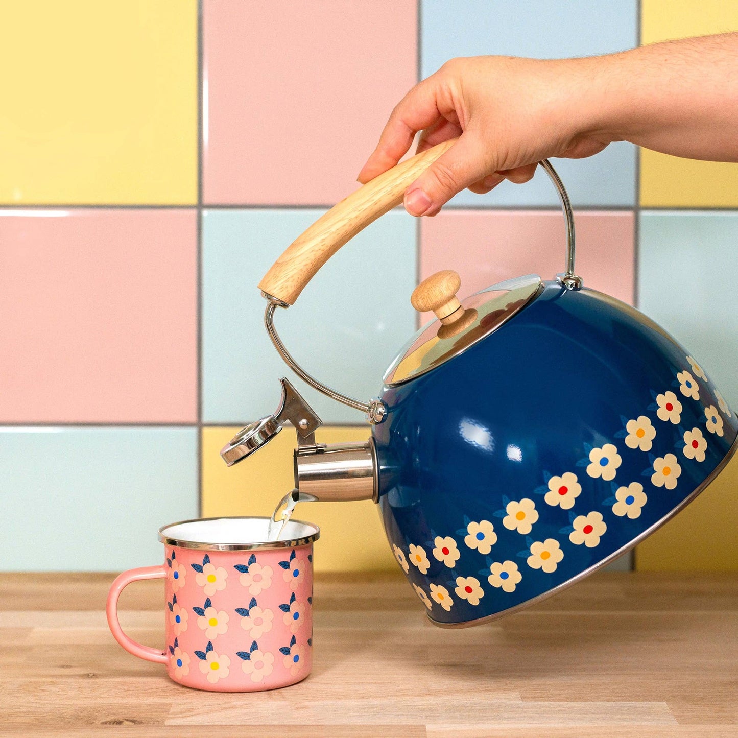 Whistling Enamelware Kettle