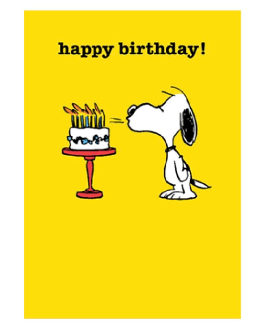 Snoopy Birthday Cake Card