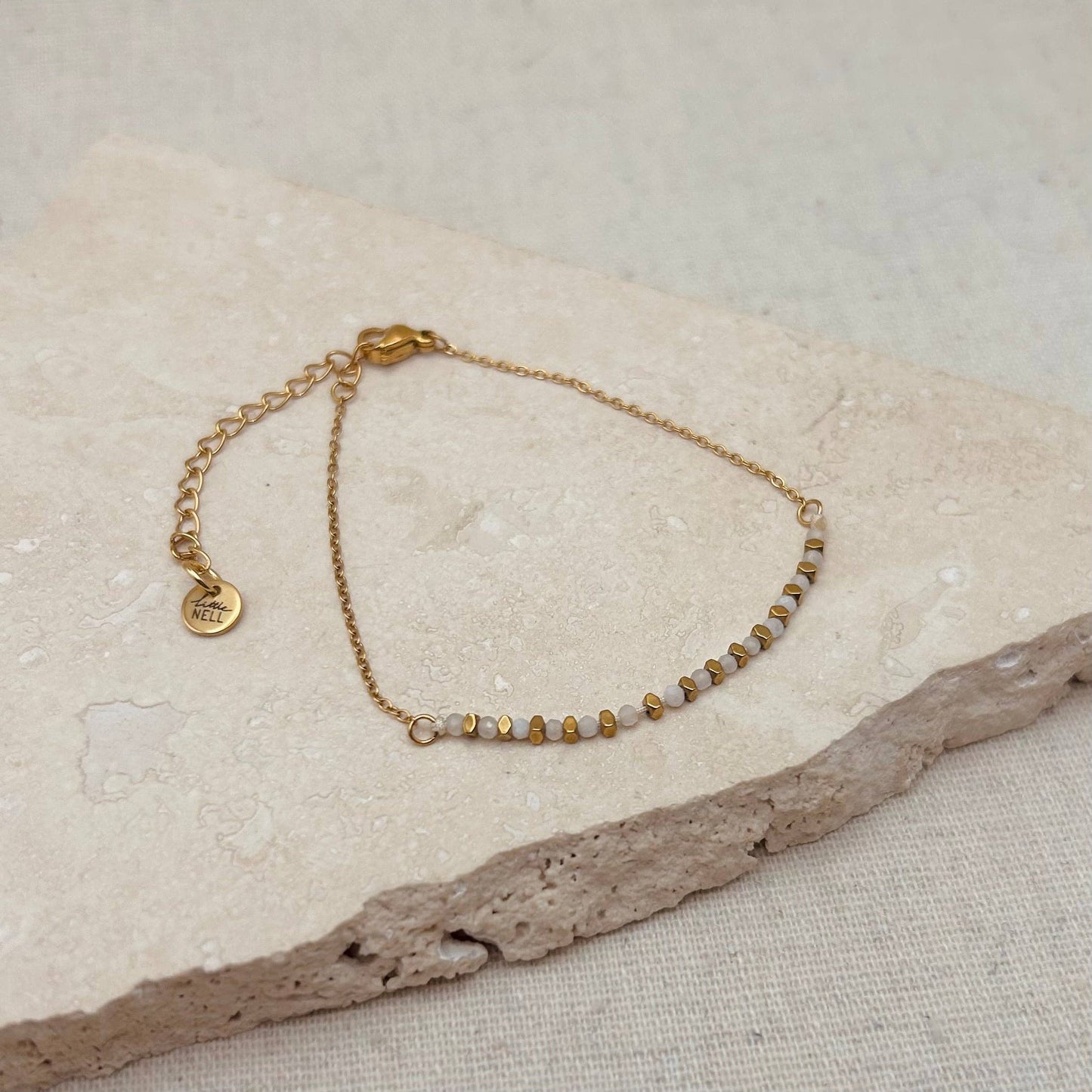 Moonstone Bead Bracelet