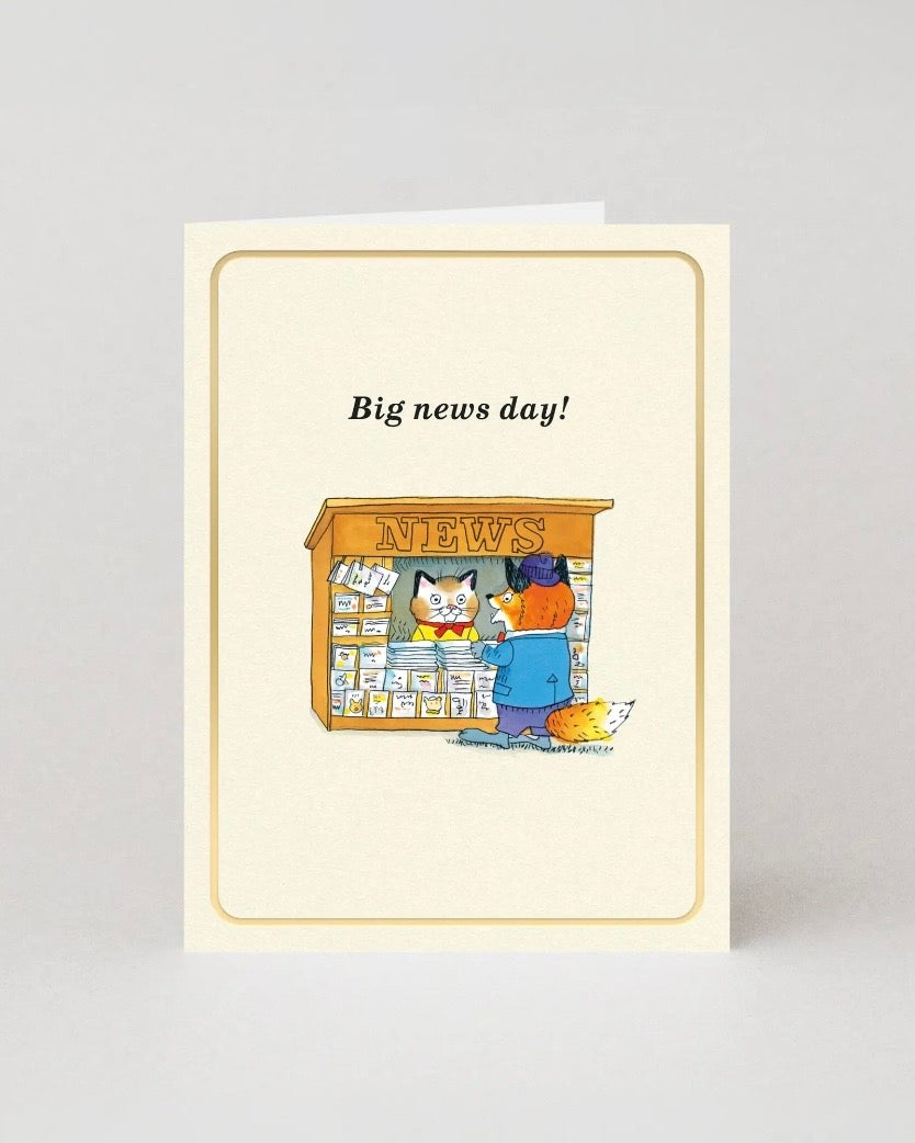 Big News Day Mini Card by Richard Scarry