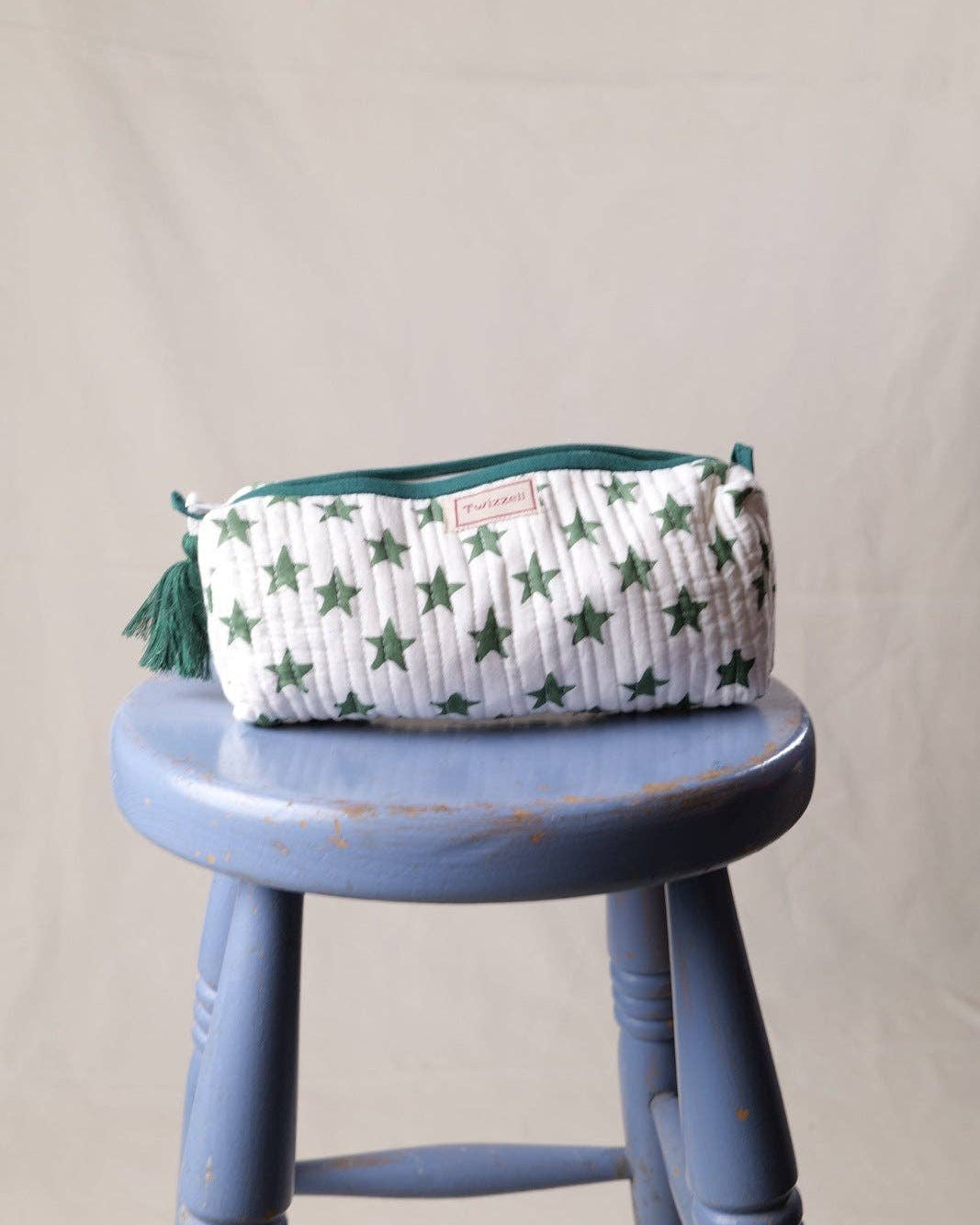 Quilted Indian Block Print Pencil Case