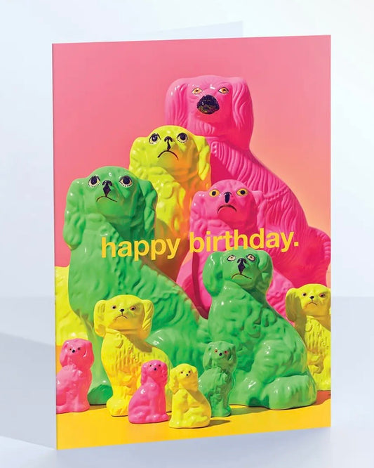 Happy Birthday Dog Family Portrait Card