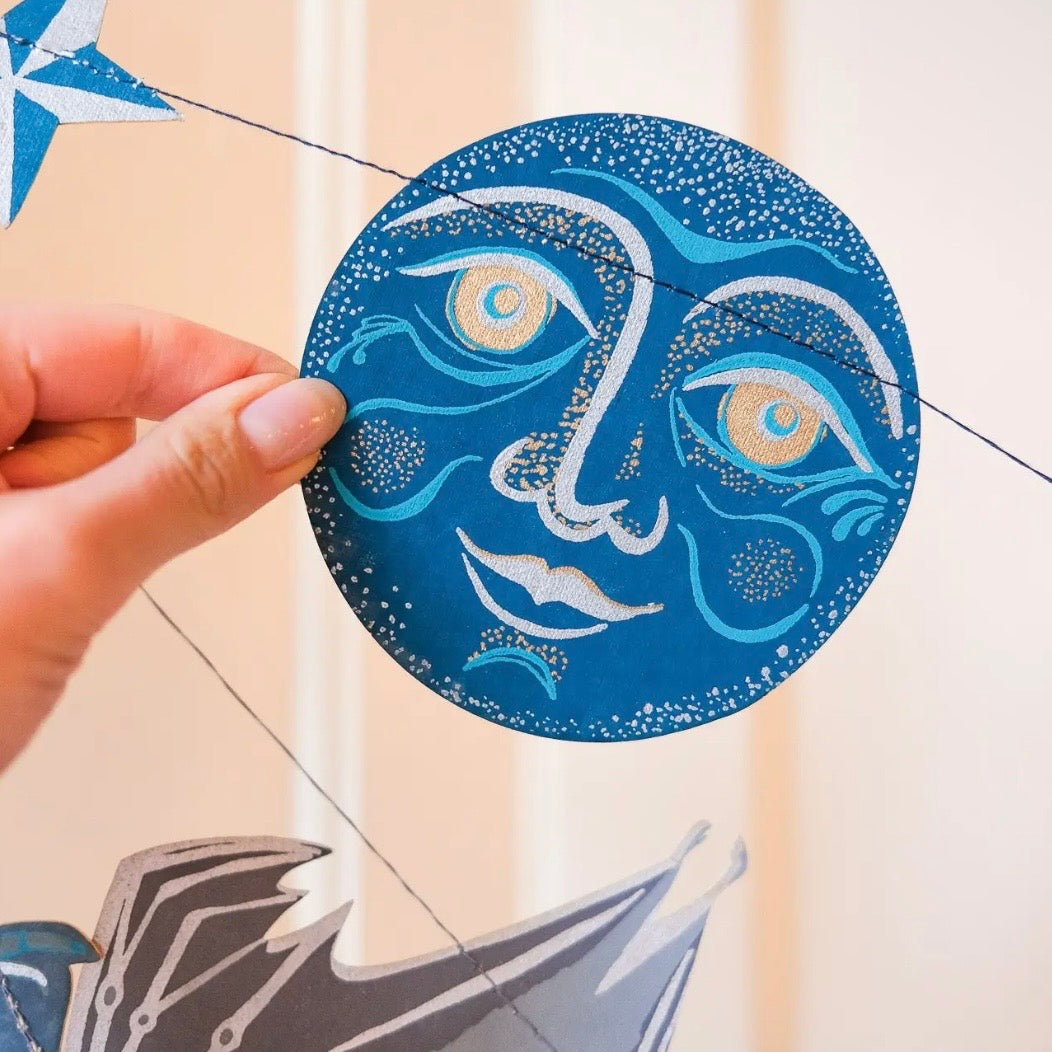 Man On The Moon Paper Garland