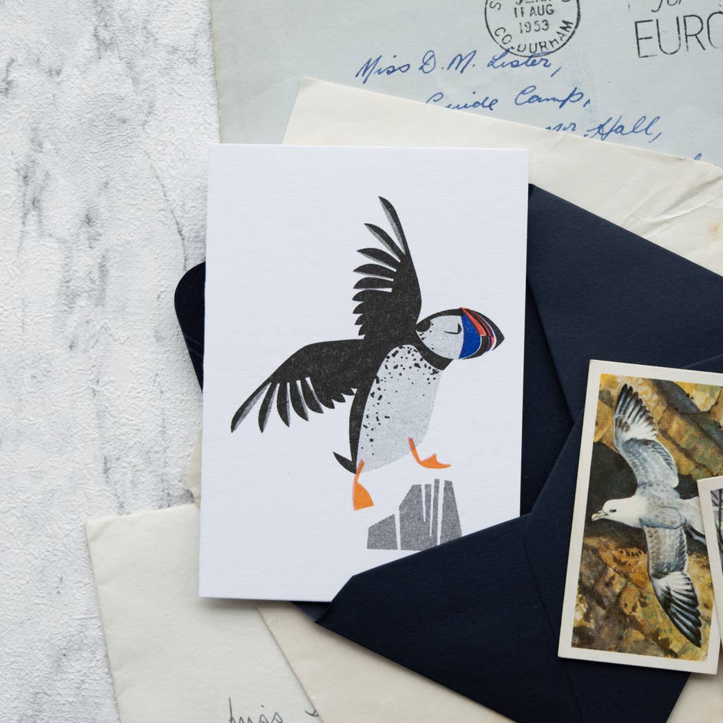 Playful Puffin Mini Card