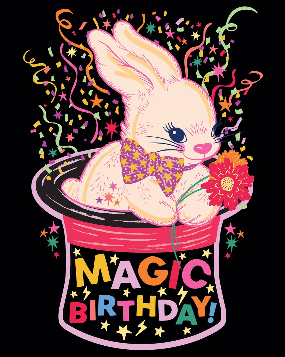 Magic Bunny Rabbit Birthday Card