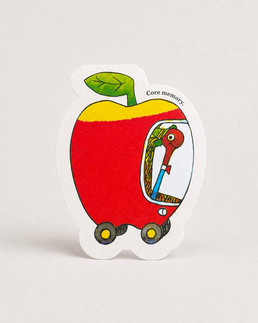 Lowly Worm Apple Car Die-cut Card by Richard Scarry