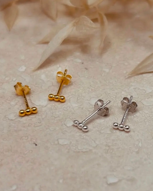 3 Dot Stud Earrings-Little Nell-My Beautiful Caravan