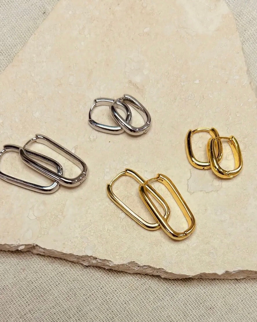 Oval Hoop Earrings