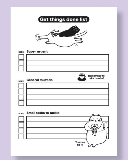 Supercat ‘Get Things Done’ Notepad