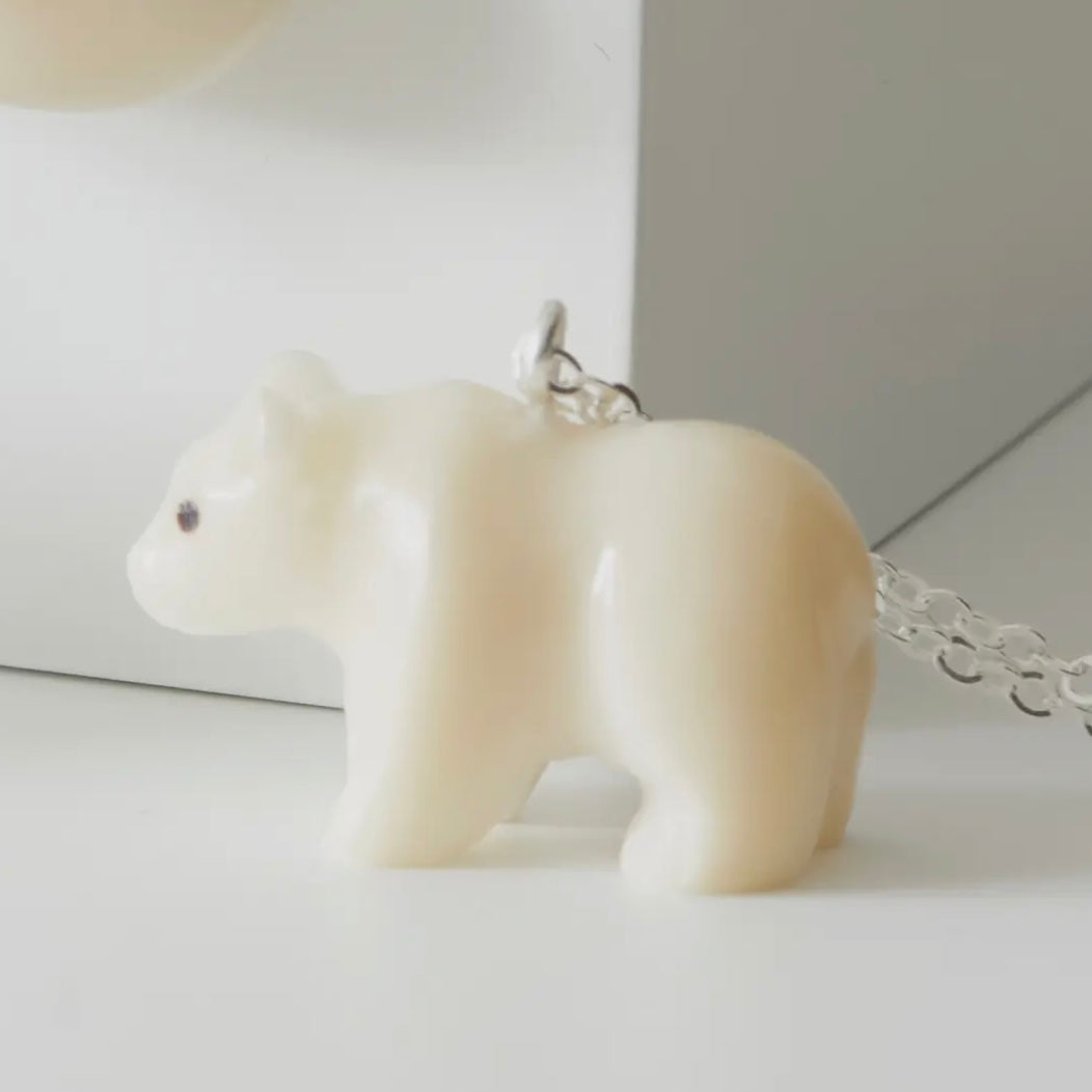 Handmade Tagua Polar Bear Pendant