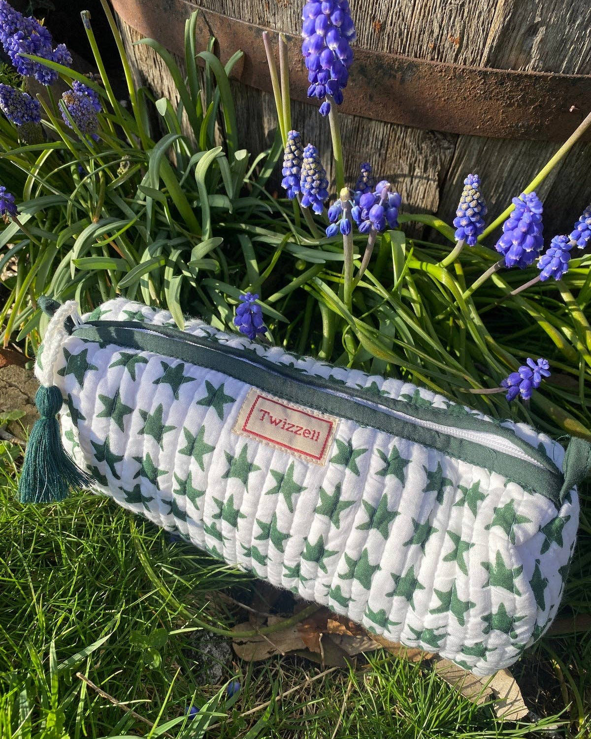 Quilted Indian Block Print Pencil Case
