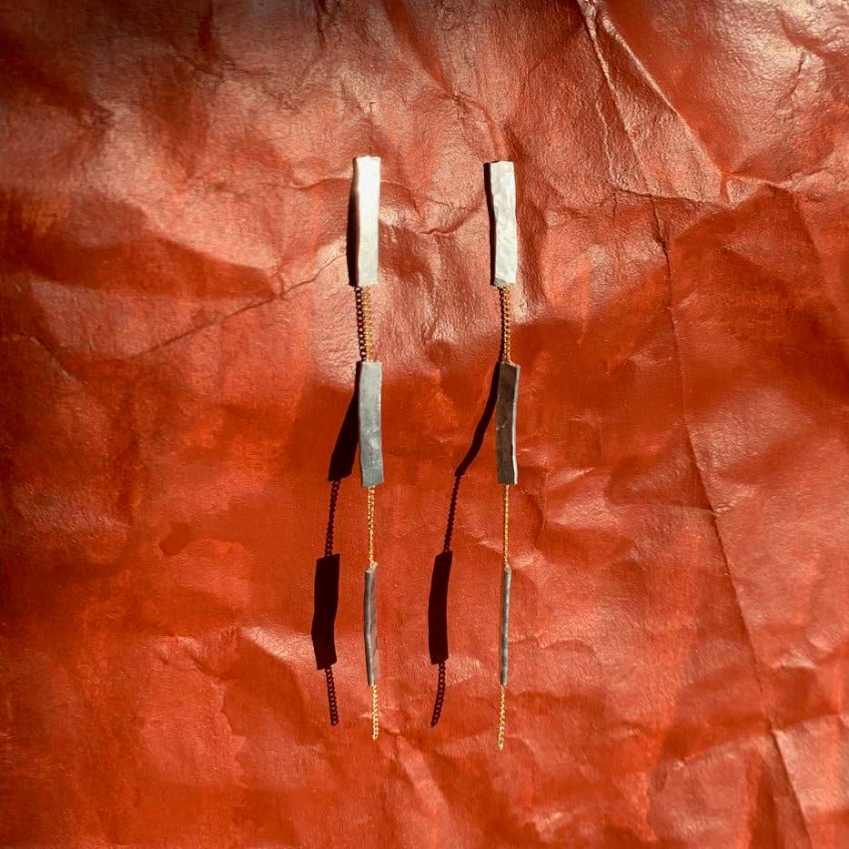 Simple Mixed Metal Earrings