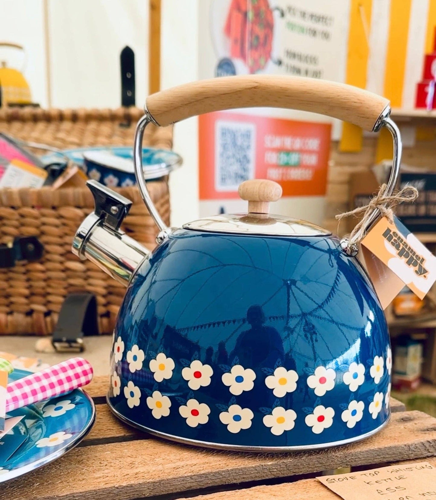 Whistling Enamelware Kettle