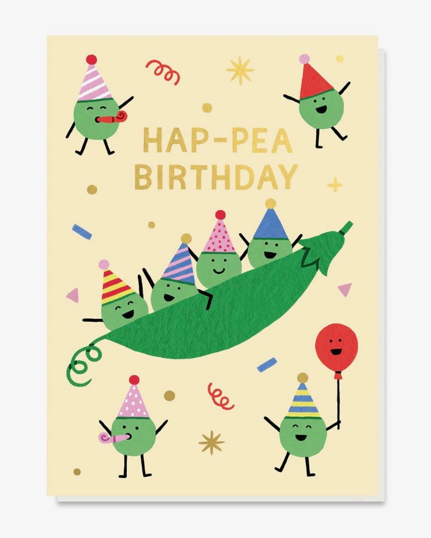 Hap-pea Birthday Card