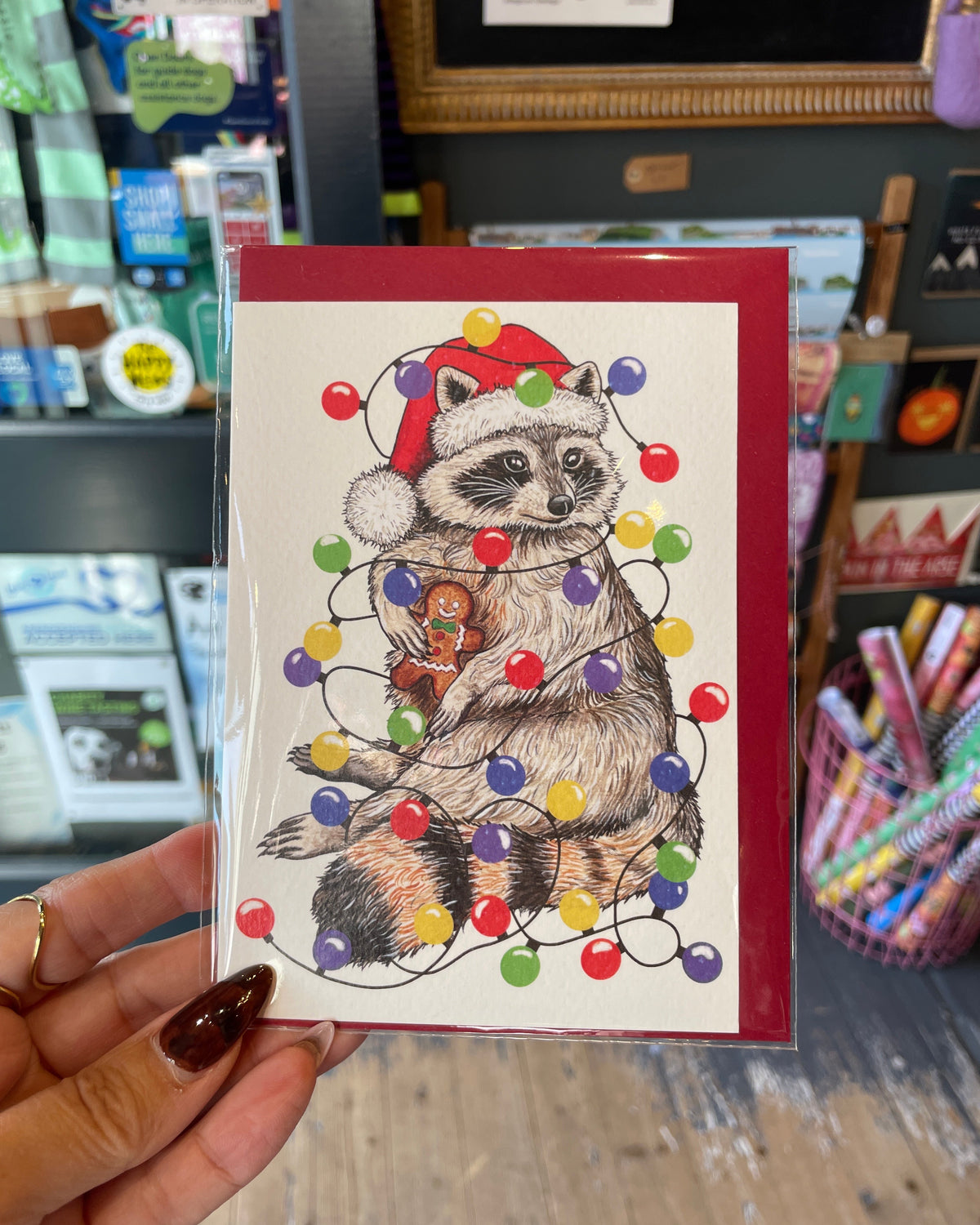 Raccoon Lights Card